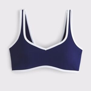 Abercrombie & Fitch Navy Blue Bra with White Trim